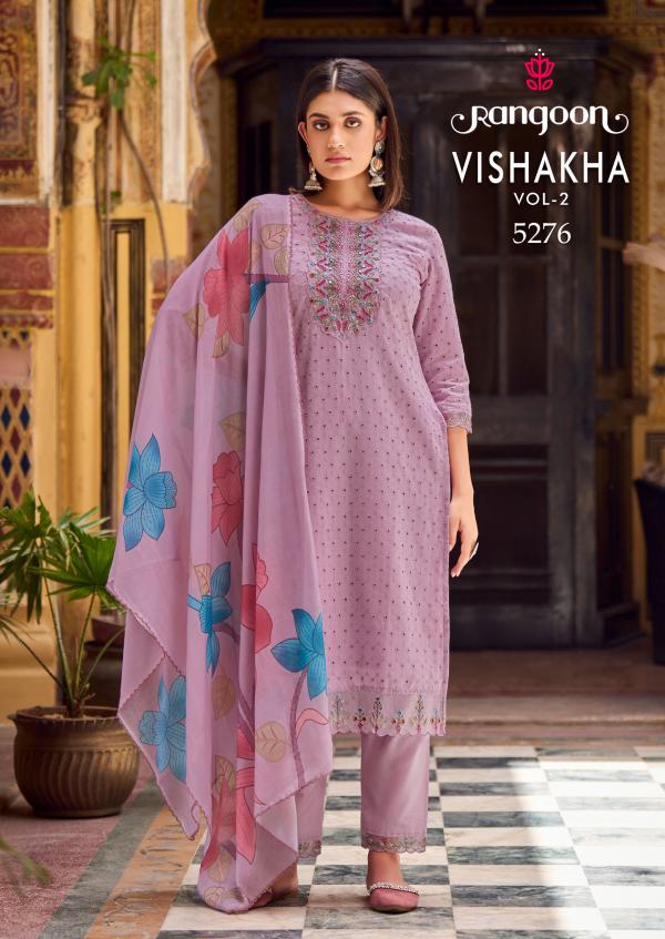 Rangoon Vishakha Vol 2 Embroidery Kurti Bottom With Dupatta